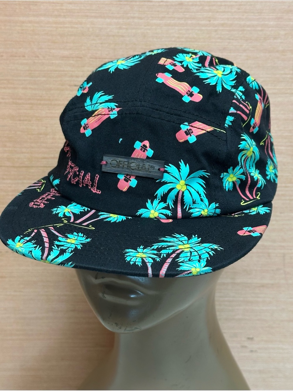 Official Crown of Laurel Campers Palm Trees Skateboarding Black Hat Cap OSFA
